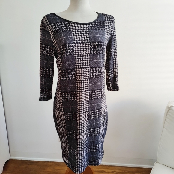 °Mlle Gabrielle Dress / Tweed Print / Size Medium - Picture 1 of 5